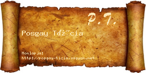 Posgay Tícia névjegykártya